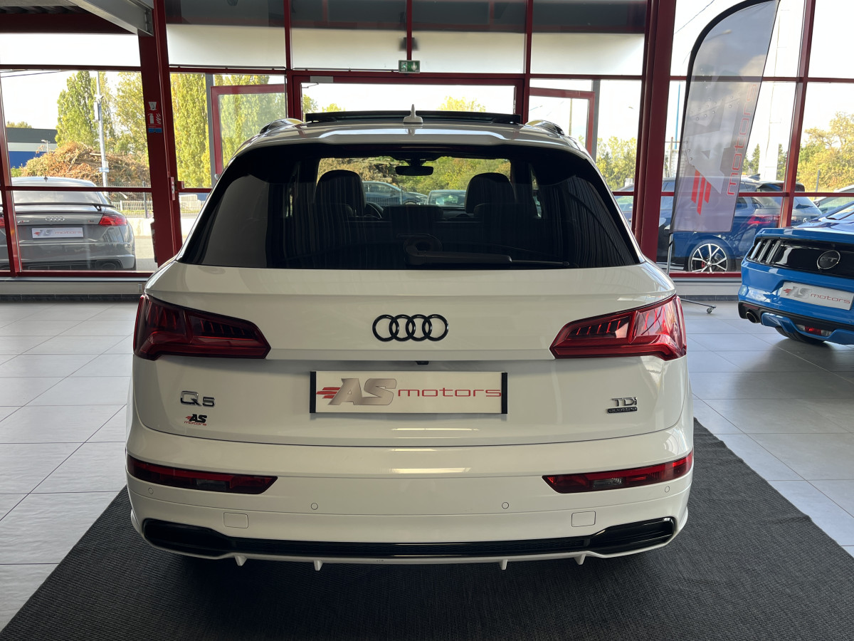 AUDI Q5 S-LINE 2,0 TDI 190 QUATTRO  S-TRONIC 7 TOIT PANORAMIQUE OUVRANT GPS CAMERA APPLE CARPLAY KEYLESS REGULATEUR LIMITEUR FEUX LED PARK PILOT JANTES ROTOR 19
