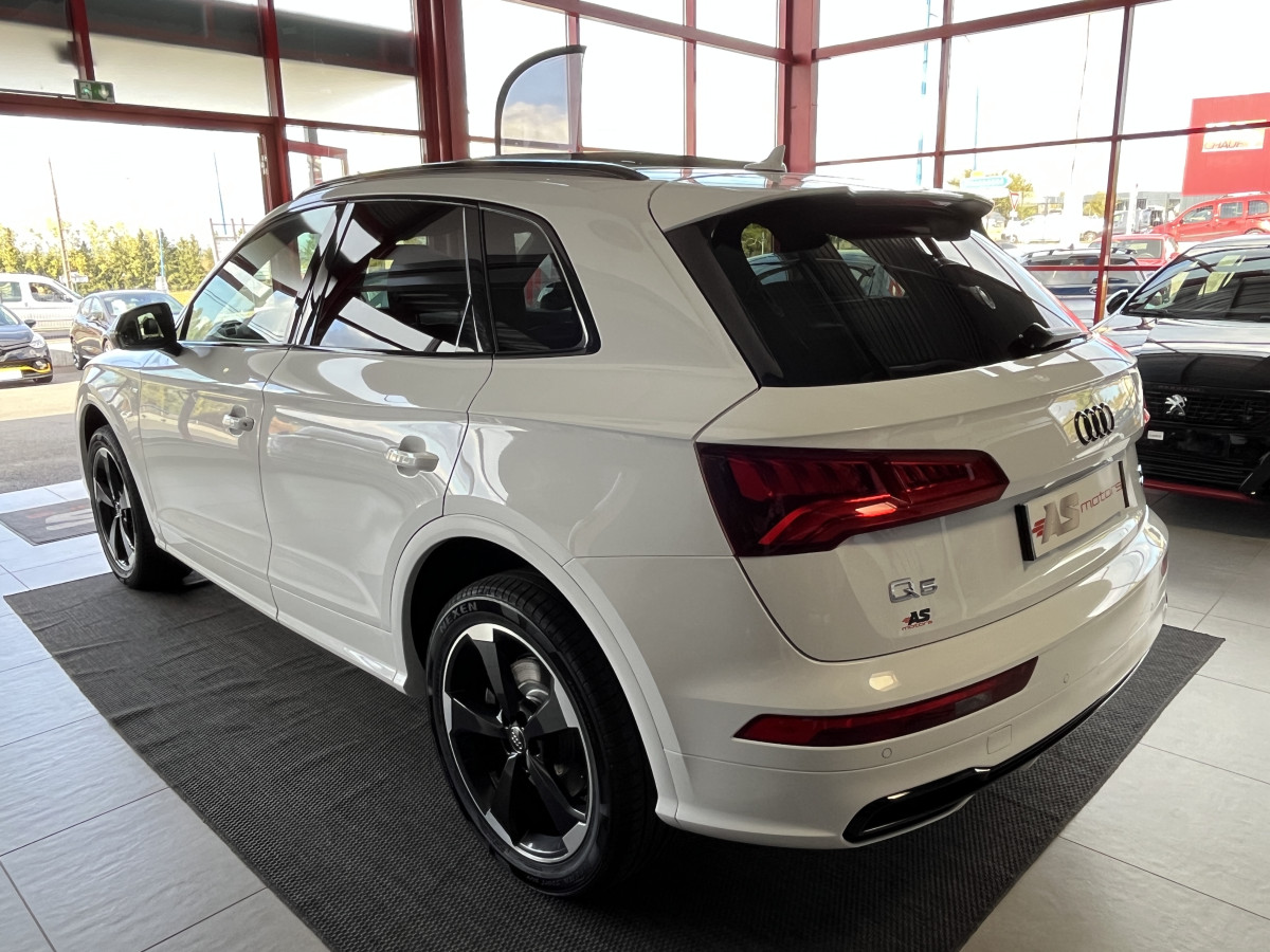AUDI Q5 S-LINE 2,0 TDI 190 QUATTRO  S-TRONIC 7 TOIT PANORAMIQUE OUVRANT GPS CAMERA APPLE CARPLAY KEYLESS REGULATEUR LIMITEUR FEUX LED PARK PILOT JANTES ROTOR 19