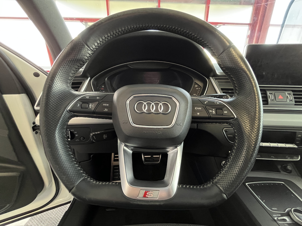 AUDI Q5 S-LINE 2,0 TDI 190 QUATTRO  S-TRONIC 7 TOIT PANORAMIQUE OUVRANT GPS CAMERA APPLE CARPLAY KEYLESS REGULATEUR LIMITEUR FEUX LED PARK PILOT JANTES ROTOR 19