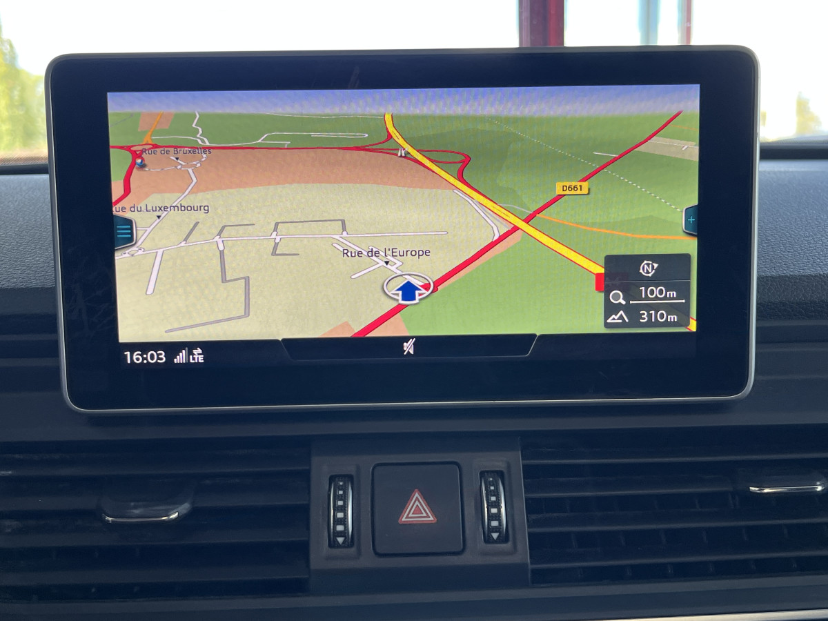AUDI Q5 S-LINE 2,0 TDI 190 QUATTRO  S-TRONIC 7 TOIT PANORAMIQUE OUVRANT GPS CAMERA APPLE CARPLAY KEYLESS REGULATEUR LIMITEUR FEUX LED PARK PILOT JANTES ROTOR 19
