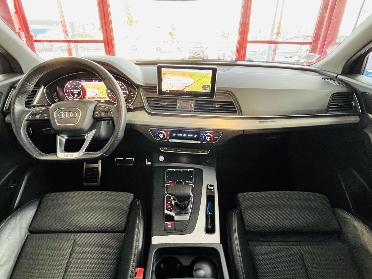 AUDI Q5 S-LINE 2,0 TDI 190 QUATTRO  S-TRONIC 7 TOIT PANORAMIQUE OUVRANT GPS CAMERA APPLE CARPLAY KEYLESS REGULATEUR LIMITEUR FEUX LED PARK PILOT JANTES ROTOR 19