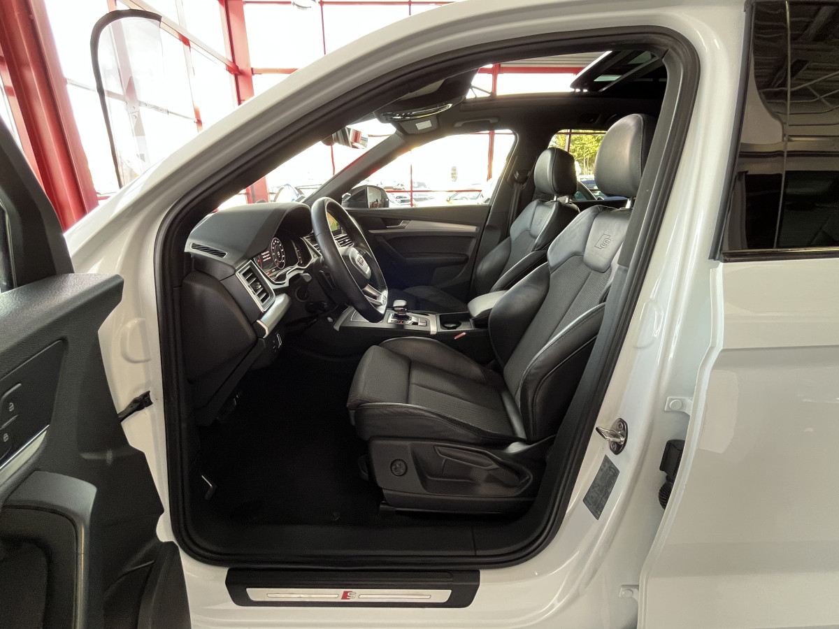 AUDI Q5 S-LINE 2,0 TDI 190 QUATTRO  S-TRONIC 7 TOIT PANORAMIQUE OUVRANT GPS CAMERA APPLE CARPLAY KEYLESS REGULATEUR LIMITEUR FEUX LED PARK PILOT JANTES ROTOR 19