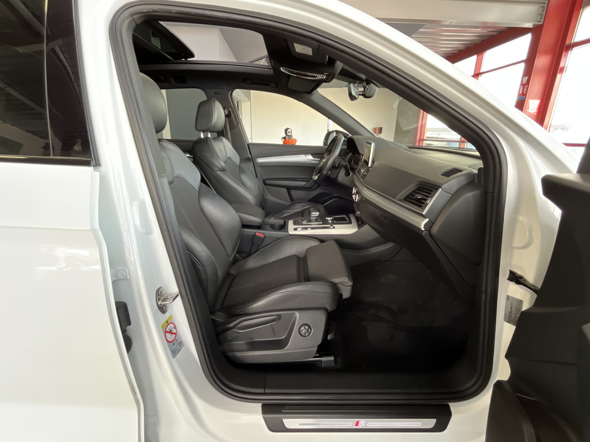 AUDI Q5 S-LINE 2,0 TDI 190 QUATTRO  S-TRONIC 7 TOIT PANORAMIQUE OUVRANT GPS CAMERA APPLE CARPLAY KEYLESS REGULATEUR LIMITEUR FEUX LED PARK PILOT JANTES ROTOR 19
