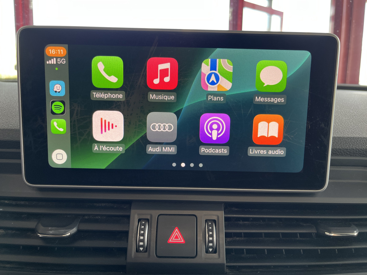 AUDI Q5 S-LINE 2,0 TDI 190 QUATTRO  S-TRONIC 7 TOIT PANORAMIQUE OUVRANT GPS CAMERA APPLE CARPLAY KEYLESS REGULATEUR LIMITEUR FEUX LED PARK PILOT JANTES ROTOR 19
