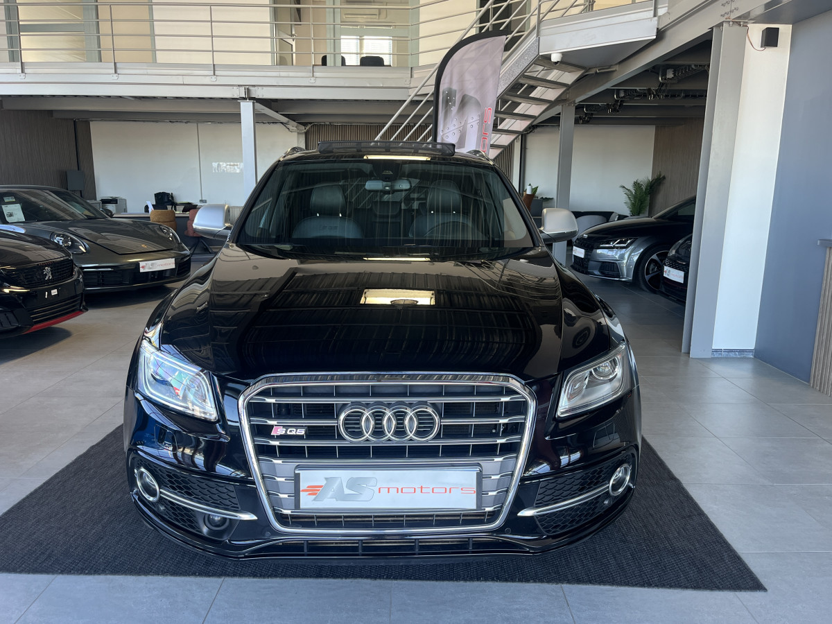 AUDI SQ5 3,0  TDI V6 313 BVA8 QUATTRO ATTELAGE  TOIT PANORAMIQUE OUVRANT  GPS CAMERA HIFI B&O KEYLESS REGULATEUR ADAPTATIF FULL CUIR  BI-XENON  PARK PILOT  PACK CARBON DRIVE SELECT JANTE 21  EXCELLENT ETAT