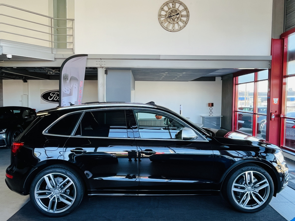 AUDI SQ5 3,0  TDI V6 313 BVA8 QUATTRO ATTELAGE  TOIT PANORAMIQUE OUVRANT  GPS CAMERA HIFI B&O KEYLESS REGULATEUR ADAPTATIF FULL CUIR  BI-XENON  PARK PILOT  PACK CARBON DRIVE SELECT JANTE 21  EXCELLENT ETAT