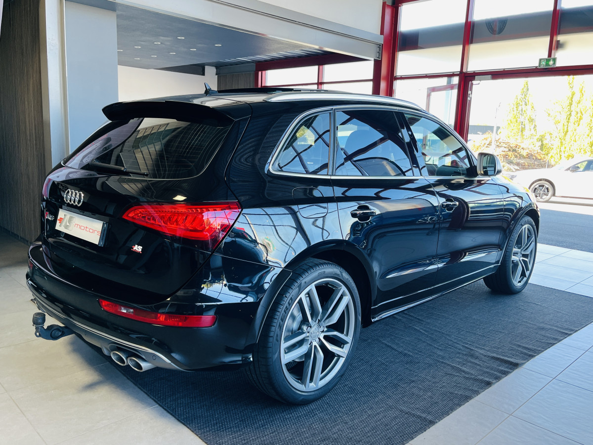 AUDI SQ5 3,0  TDI V6 313 BVA8 QUATTRO ATTELAGE  TOIT PANORAMIQUE OUVRANT  GPS CAMERA HIFI B&O KEYLESS REGULATEUR ADAPTATIF FULL CUIR  BI-XENON  PARK PILOT  PACK CARBON DRIVE SELECT JANTE 21  EXCELLENT ETAT