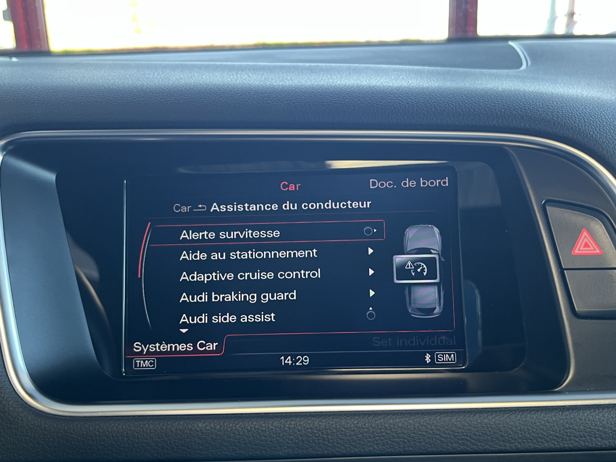 AUDI SQ5 3,0  TDI V6 313 BVA8 QUATTRO ATTELAGE  TOIT PANORAMIQUE OUVRANT  GPS CAMERA HIFI B&O KEYLESS REGULATEUR ADAPTATIF FULL CUIR  BI-XENON  PARK PILOT  PACK CARBON DRIVE SELECT JANTE 21  EXCELLENT ETAT