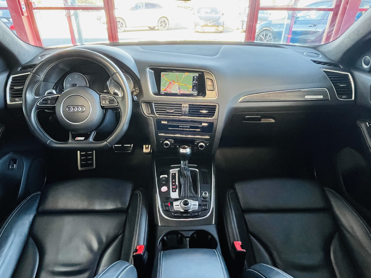 AUDI SQ5 3,0  TDI V6 313 BVA8 QUATTRO ATTELAGE  TOIT PANORAMIQUE OUVRANT  GPS CAMERA HIFI B&O KEYLESS REGULATEUR ADAPTATIF FULL CUIR  BI-XENON  PARK PILOT  PACK CARBON DRIVE SELECT JANTE 21  EXCELLENT ETAT