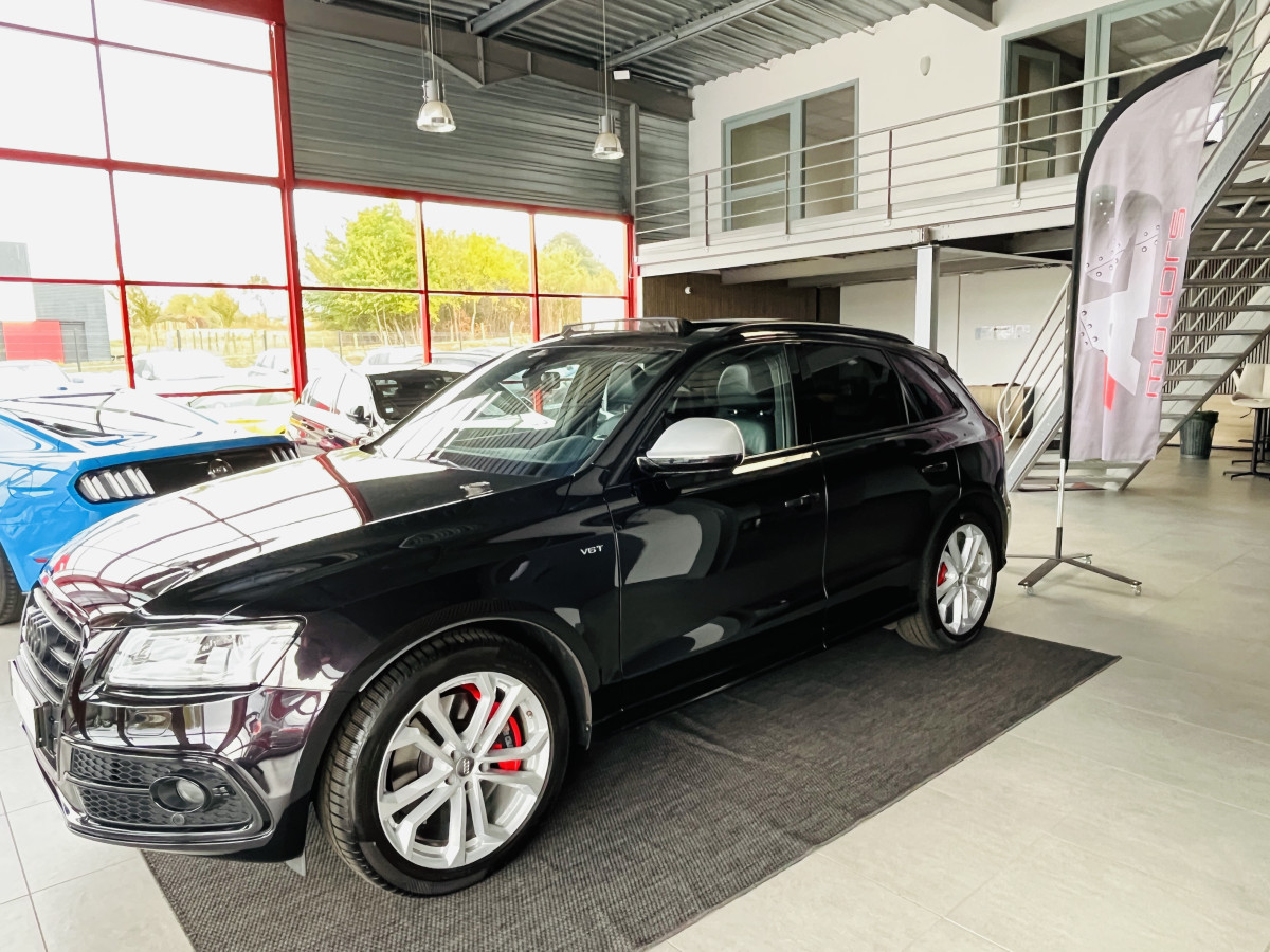 AUDI SQ5 3,0  TDI V6 313 BVA8 QUATTRO ATTELAGE TOIT PANORAMIQUE OUVRANT  GPS CAMERA HIFI B&O KEYLESS REGULATEUR ADAPTATIF  BI-XENON  PARK PILOT  DRIVE SELECT JANTES 20  EXCELLENT ETAT