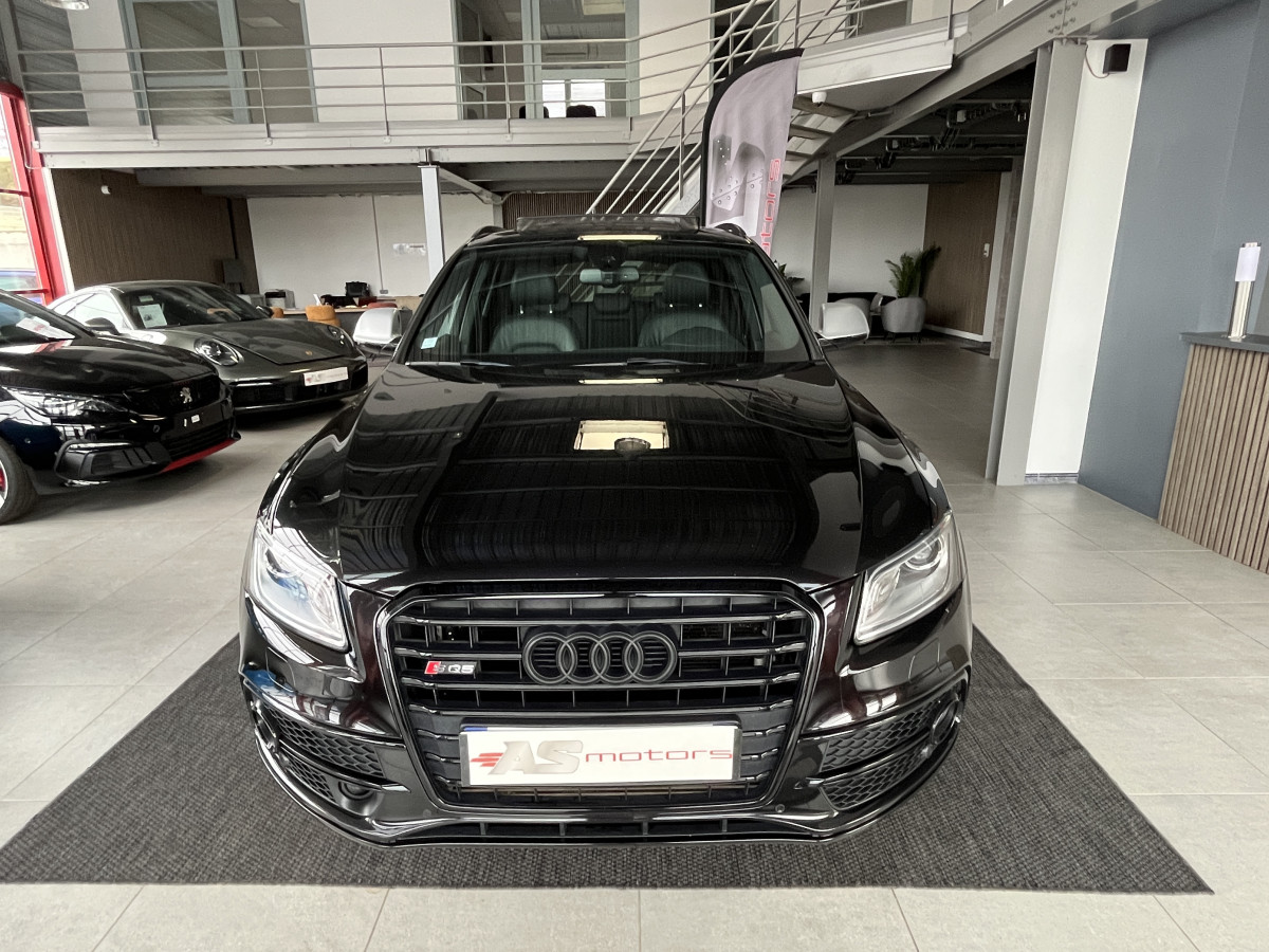 AUDI SQ5 3,0  TDI V6 313 BVA8 QUATTRO ATTELAGE TOIT PANORAMIQUE OUVRANT  GPS CAMERA HIFI B&O KEYLESS REGULATEUR ADAPTATIF  BI-XENON  PARK PILOT  DRIVE SELECT JANTES 20  EXCELLENT ETAT