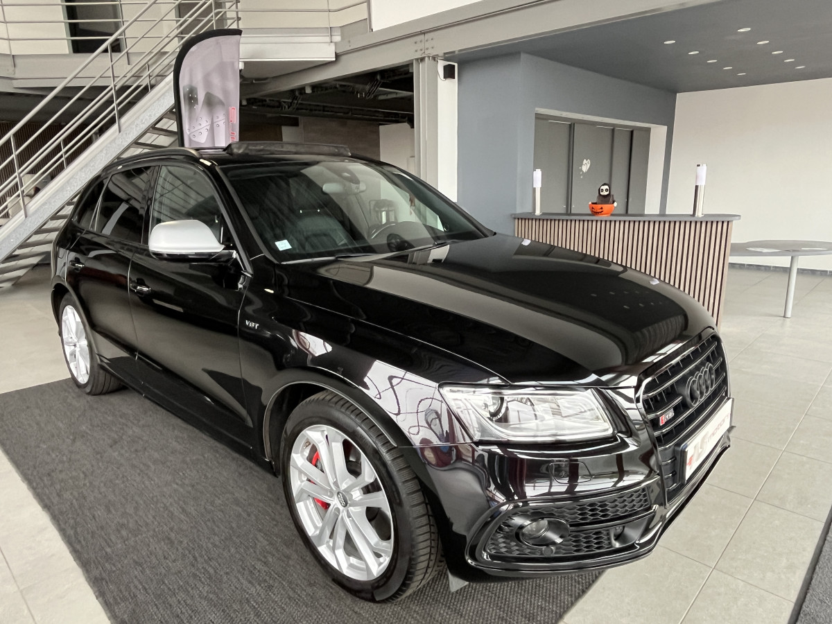 AUDI SQ5 3,0  TDI V6 313 BVA8 QUATTRO ATTELAGE TOIT PANORAMIQUE OUVRANT  GPS CAMERA HIFI B&O KEYLESS REGULATEUR ADAPTATIF  BI-XENON  PARK PILOT  DRIVE SELECT JANTES 20  EXCELLENT ETAT