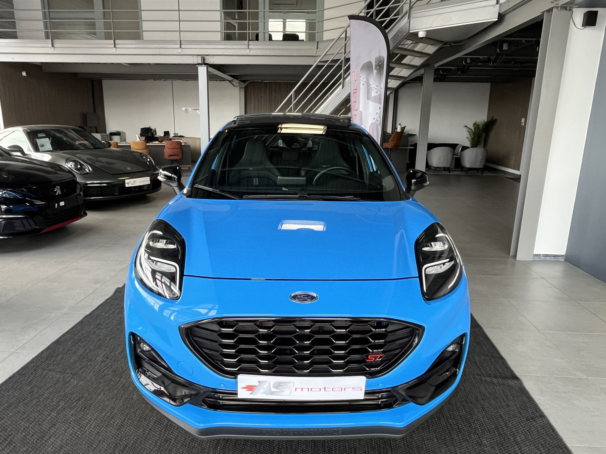 FORD PUMA ST 1,5 200  PHASE 2 PACK PERFORMANCE DIFFERENTIEL ATTELAGE GPS CAMERA  TOIT PANORAMIQUE FEUX FULL LED HIFI B&O APPLE CAR PLAY PACK HIVER PARK PILOT  KEYLESS BLEU AZURA  ETAT NEUF