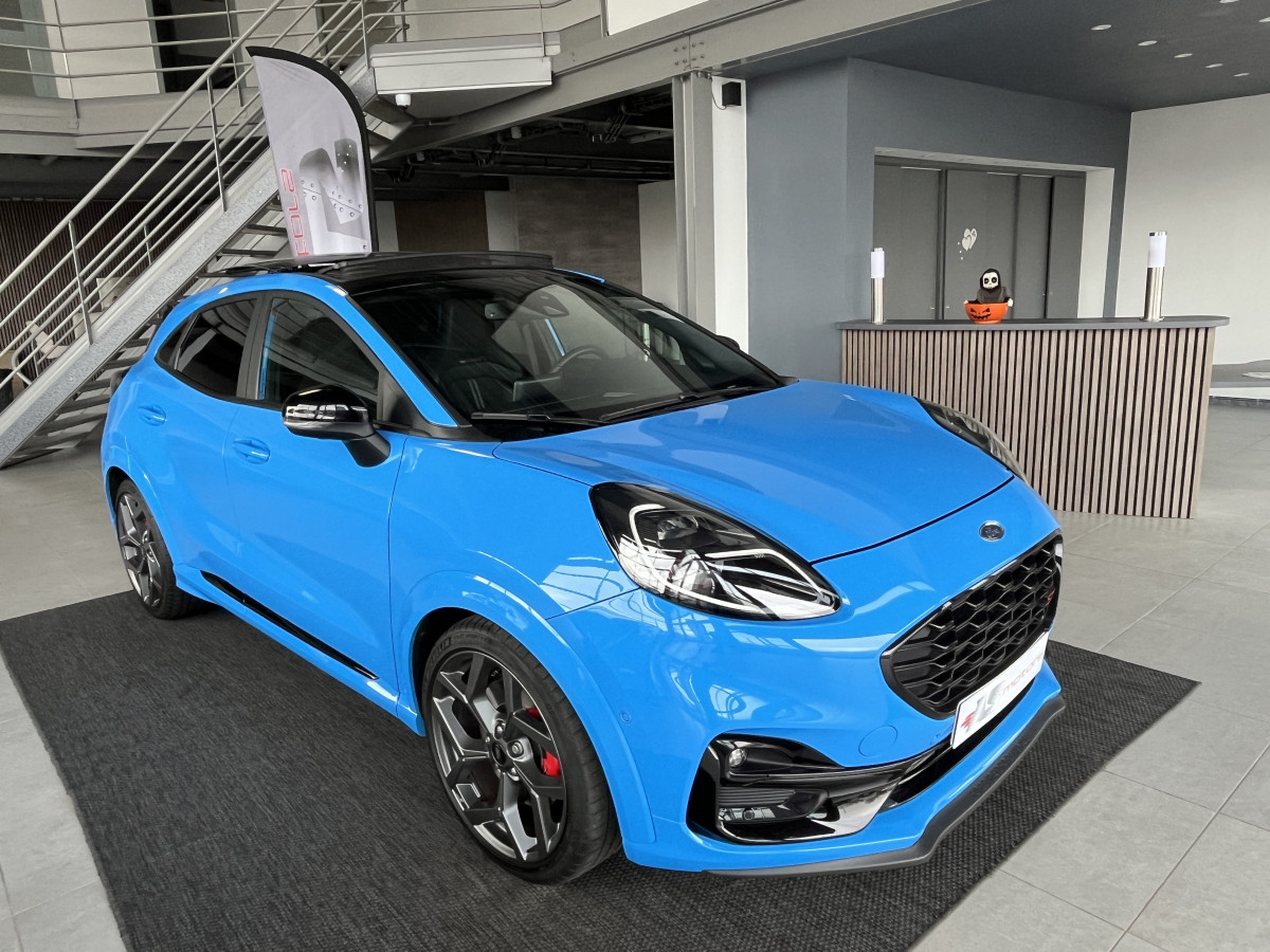 FORD PUMA ST 1,5 200  PHASE 2 PACK PERFORMANCE DIFFERENTIEL ATTELAGE GPS CAMERA  TOIT PANORAMIQUE FEUX FULL LED HIFI B&O APPLE CAR PLAY PACK HIVER PARK PILOT  KEYLESS BLEU AZURA  ETAT NEUF