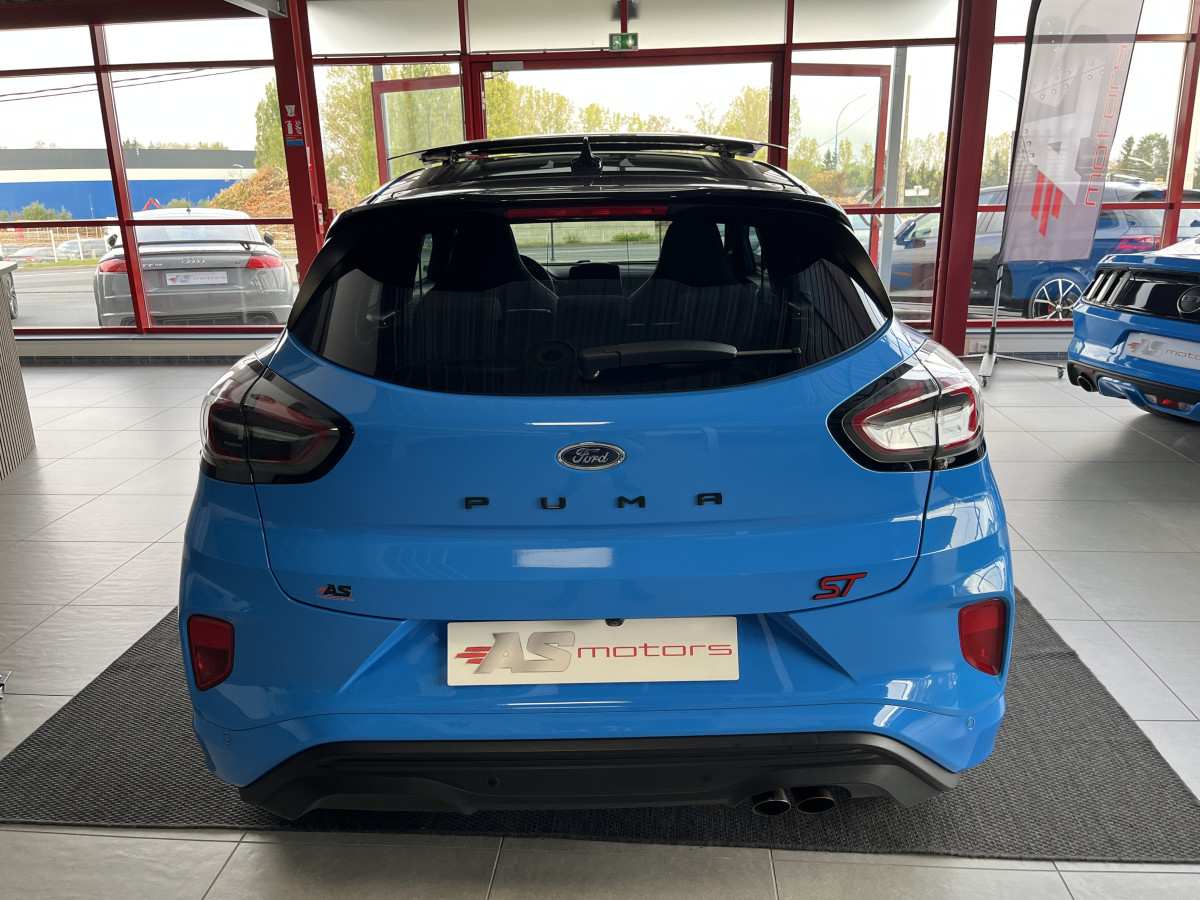 FORD PUMA ST 1,5 200  PHASE 2 PACK PERFORMANCE DIFFERENTIEL ATTELAGE GPS CAMERA  TOIT PANORAMIQUE FEUX FULL LED HIFI B&O APPLE CAR PLAY PACK HIVER PARK PILOT  KEYLESS BLEU AZURA  ETAT NEUF