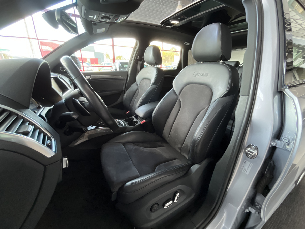 AUDI SQ5 TDI V6 313 QUATTRO BVA8 QUATTRO TOIT PANORAMIQUE  GPS CAMERA KEYLESS HIFI B&O  REGULATEUR  BI-XENON  PACK CARBON  PARK PILOT   DRIVE SELECT JANTE 21 EXCELLENT ETAT