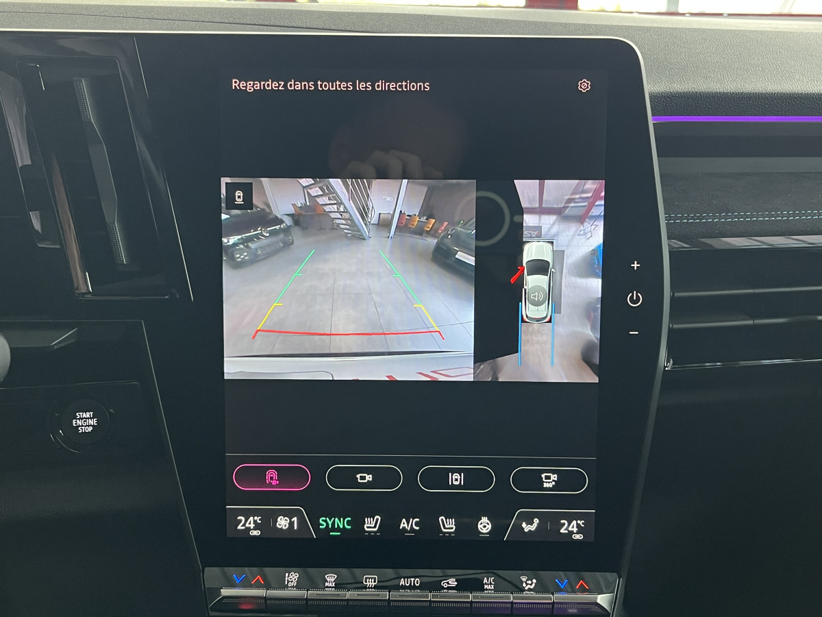 RENAULT AUSTRAL ICONIC ESPRIT ALPINE E-TECH FULL HYBRID 200 ATTELAGE GPS CAMERA 360 KEYLESS APPLE CARPLAY REGULATEUR ADAPTATIF LIMITEUR FULL LED VISION PARK PILOT AV-AR JANTES 20 EXCELLENT ETAT