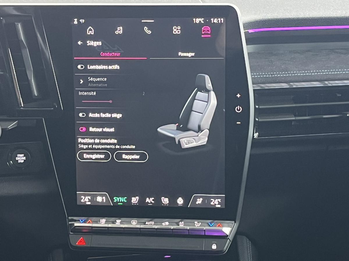RENAULT AUSTRAL ICONIC ESPRIT ALPINE E-TECH FULL HYBRID 200 ATTELAGE GPS CAMERA 360 KEYLESS APPLE CARPLAY REGULATEUR ADAPTATIF LIMITEUR FULL LED VISION PARK PILOT AV-AR JANTES 20 EXCELLENT ETAT
