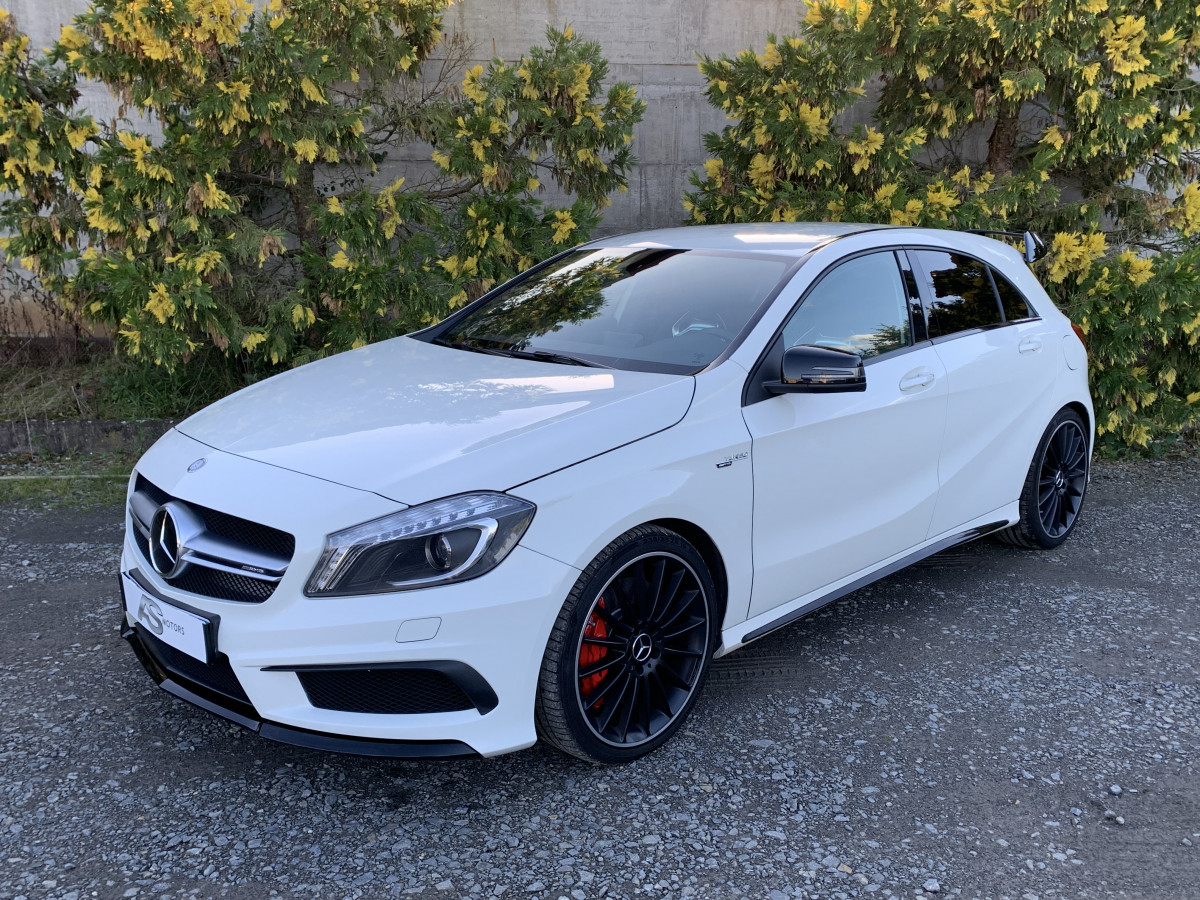 MERCEDES A45 AMG 360 CV 4MATIC SPEEDSHIFT-DTC PACK ECLUSIF PERFORMANCE AMG RECARO CAMERA BLUETOOTH SUPERBE ETAT