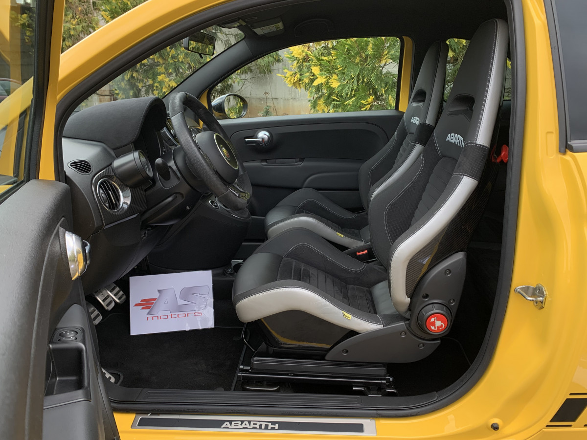 FIAT 500 ABARTH 1,4 TURBO 180 CV 595 COMPETIZIONE JAUNE GIALLO FREINS BREMBO BAQUETS SABELT CARBONE BLUETOOTH ECHAPPEMENT MONZA