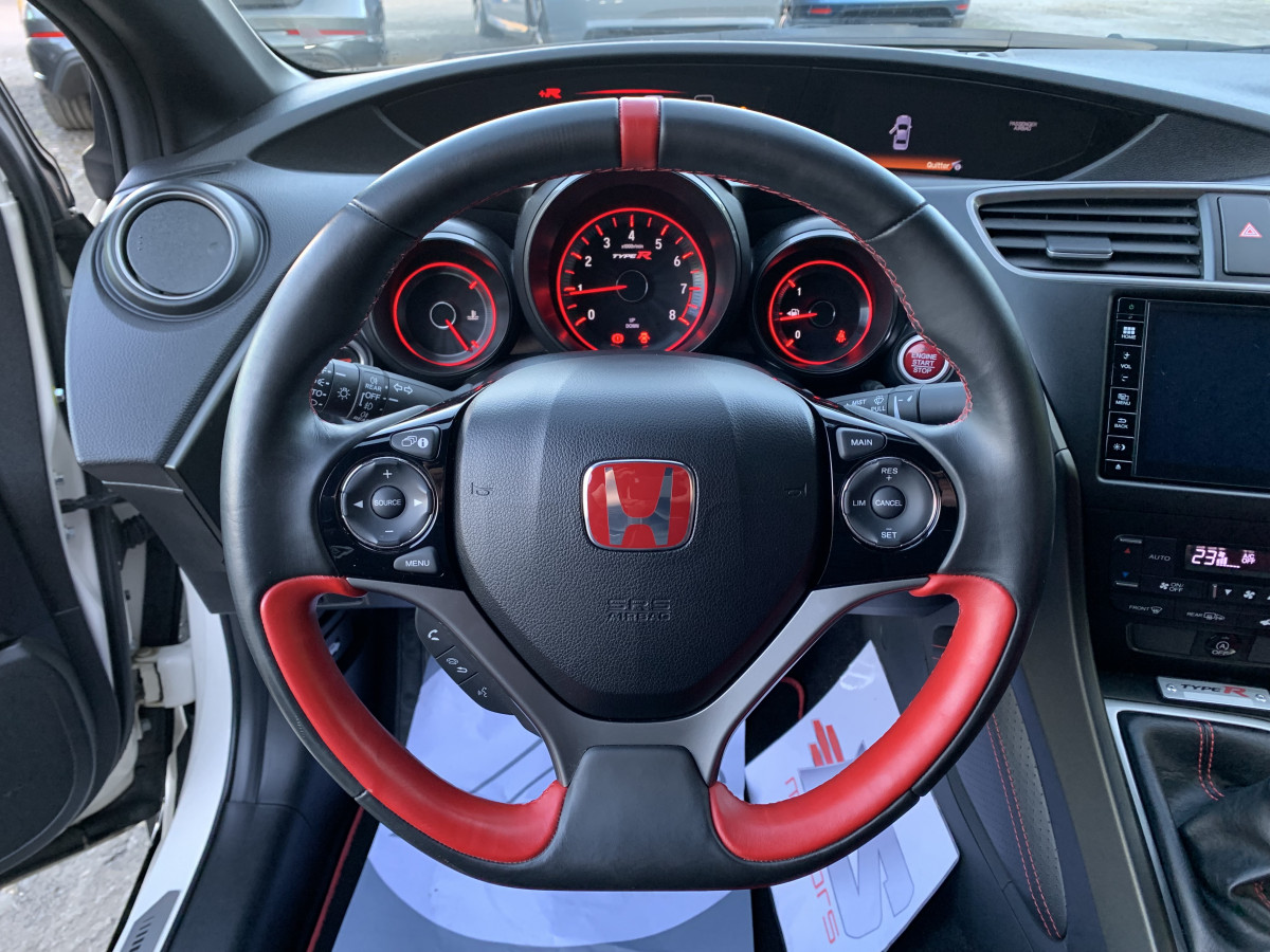 HONDA CIVIC 2,0 I-VTEC 310 TYPE R GT BLANC NUMEROTÉ R-OO876 CAMERA GPS BLUETOOTH REGULATEUR KEYLESS GO ECHAPPEMENT MILLTEK