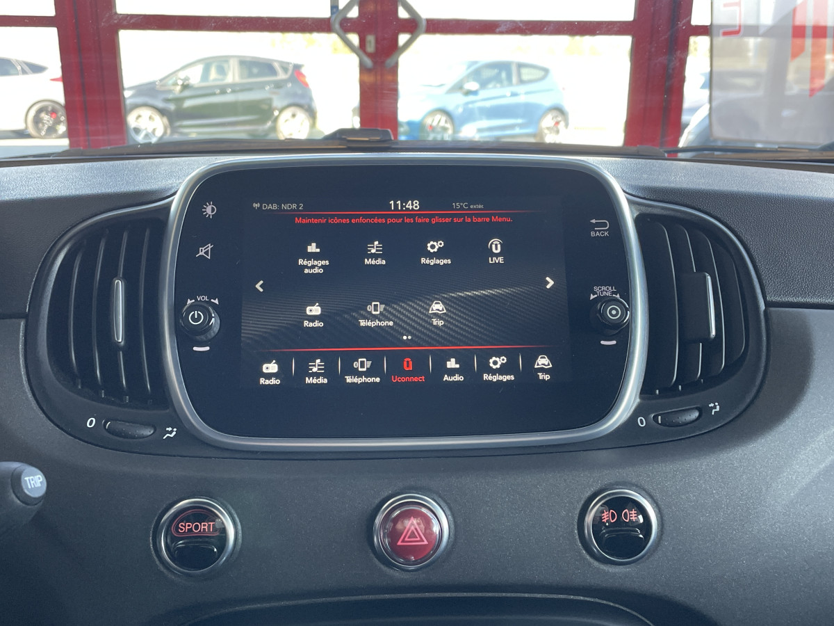 FIAT 500 ABARTH 180 595 COMPETIZIONE XENON BLUETOOTH SABELT ECHAPPEMENT MAGNETI MARELLI ETAT NEUF