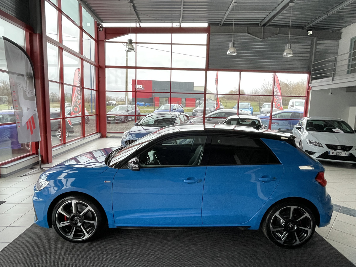 AUDI A1 SPORTBACK  40 TFSI 200  FULL S-LINE DSG6 GPS KEYLESS ACC  DRIVE SELECT BLEU TURBO ETAT NEUF