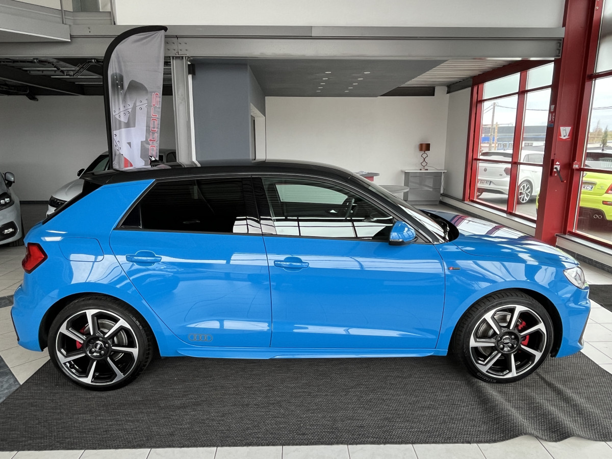 AUDI A1 SPORTBACK  40 TFSI 200  FULL S-LINE DSG6 GPS KEYLESS ACC DIGITAL COCKPIT  DRIVE SELECT BLEU TURBO ETAT NEUF