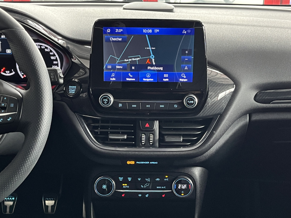 FORD FIESTA ST 1,5 200 PACK PERFORMANCE GPS CAMERA  APPLE CARPLAY FULL LED BLUETOOTH PACK HIVER  REGULATEUR ETAT NEUF