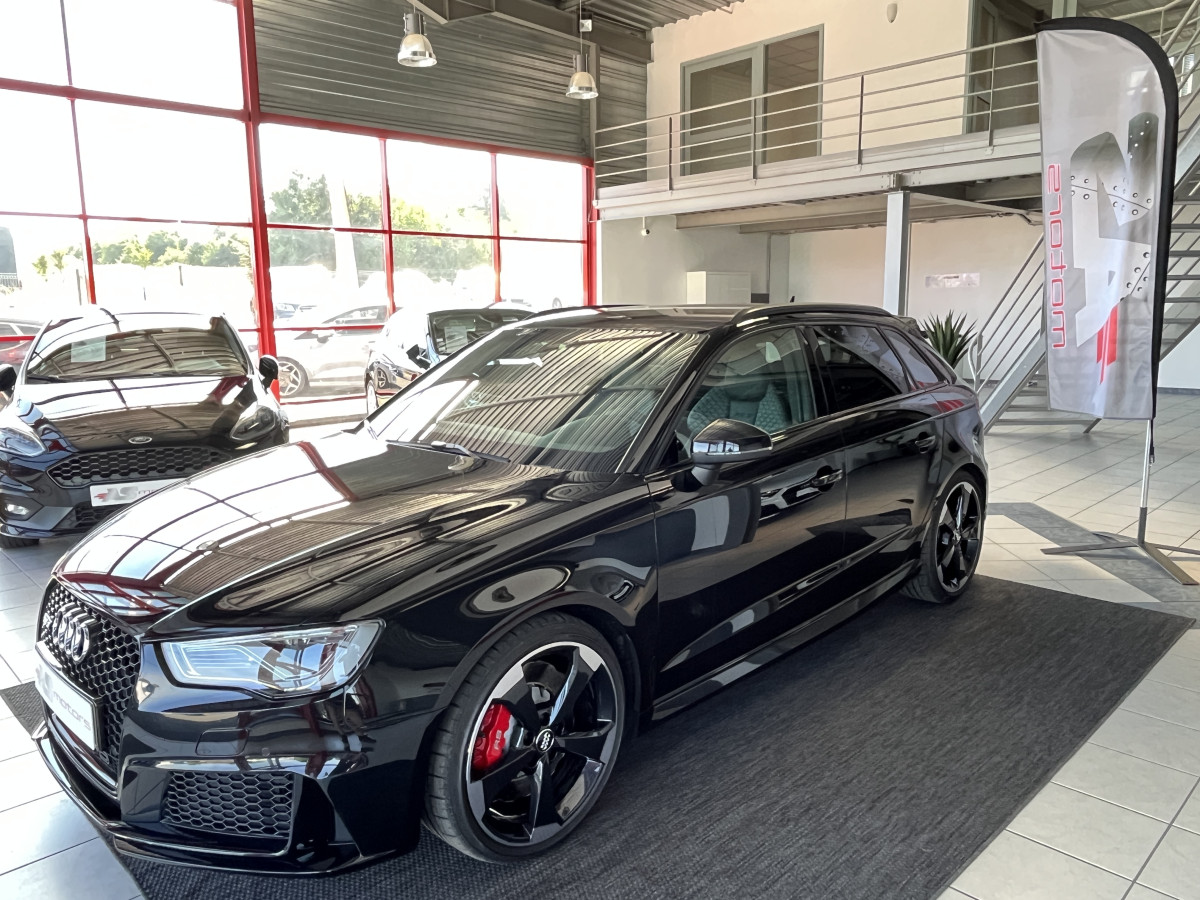 AUDI RS3 SPORTBACK 2,5 TFSI 367 S-TRONIC 7 QUATTRO GPS CAMERA SIEGES RS HIFI B&O ECHAPPEMENT RS KEYLESS REGULATEUR ETAT NEUF