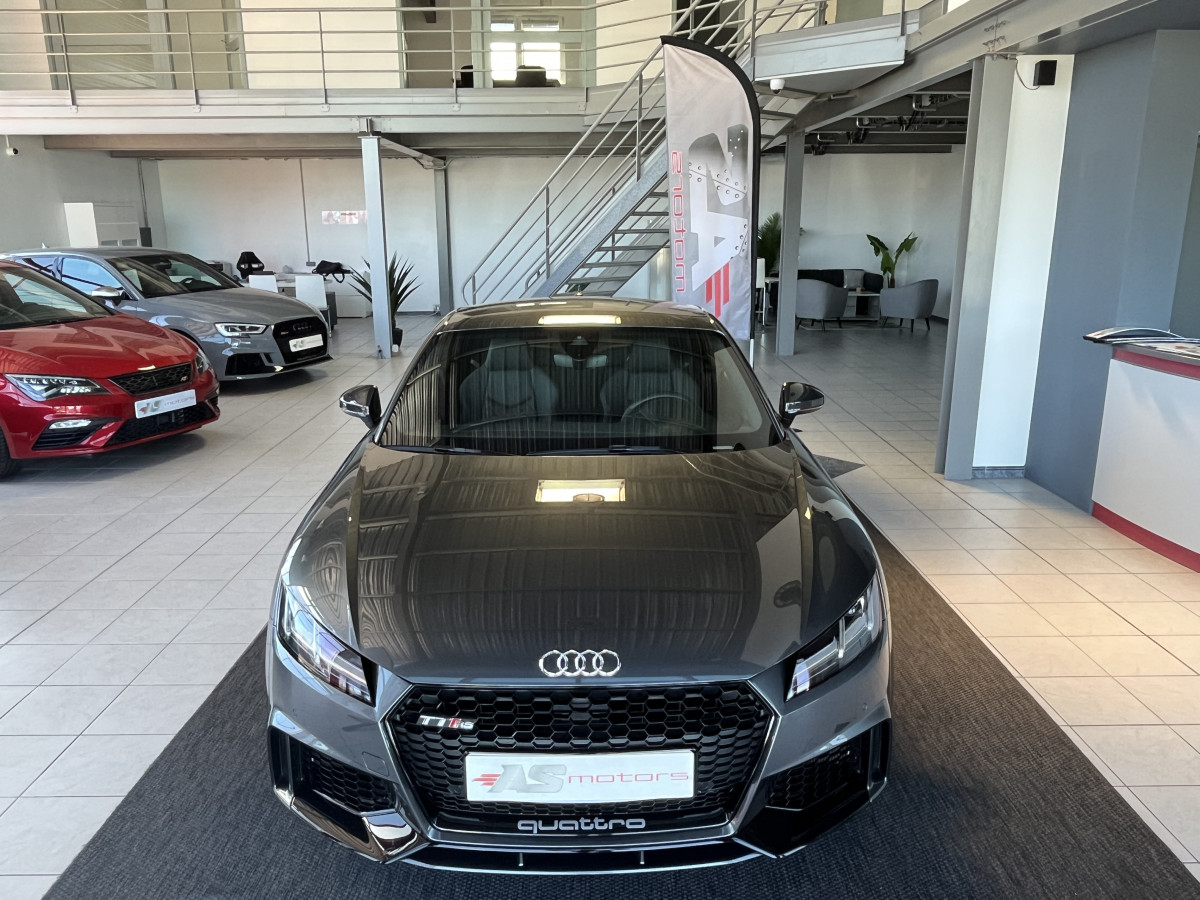 AUDI TTRS 2,5 TFSI 400 QUATTRO S-TRONIC 7 GPS CAMERA REGULATEUR FULL LED DIGITAL COCKPIT  KEYLESS ECHAPPEMENT RS PACK CARBON HIFI B&O SIEGES RS ETAT NEUF