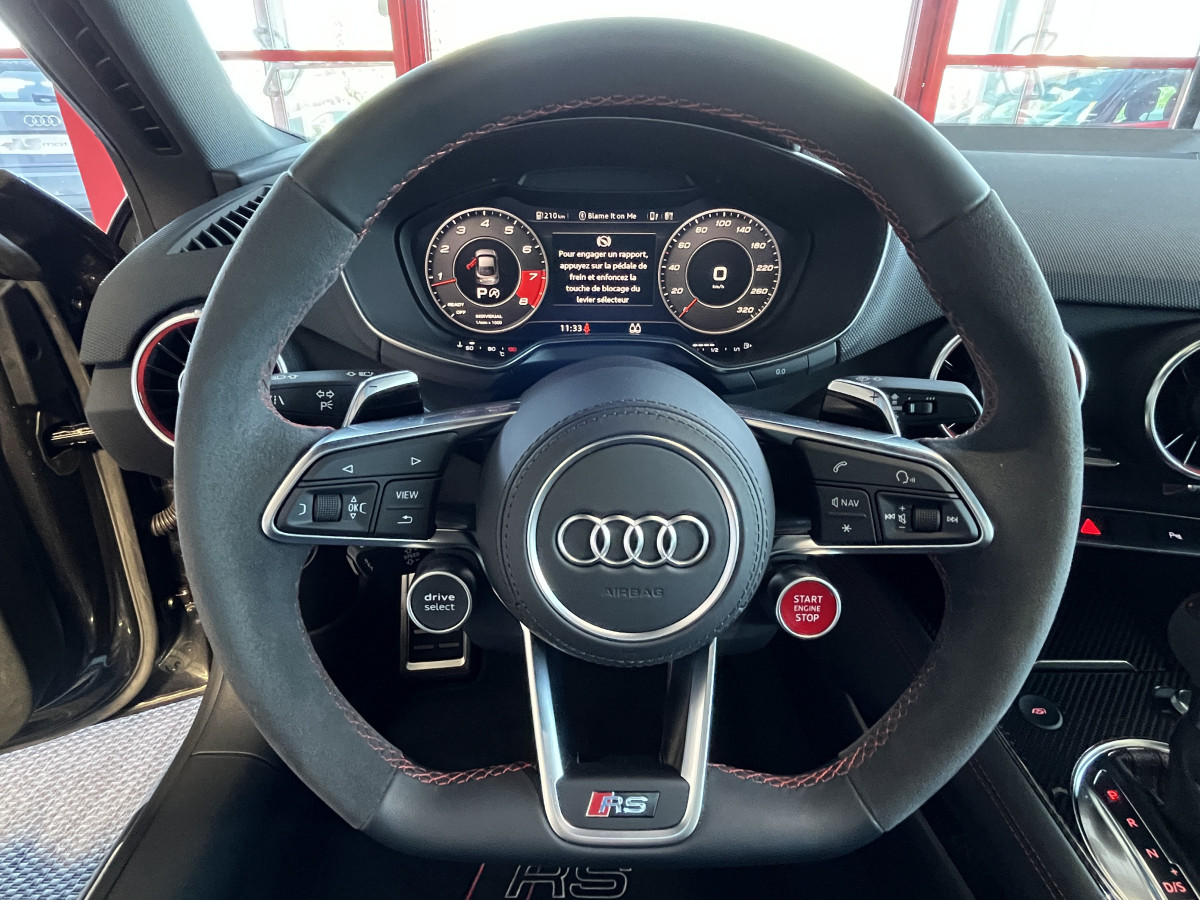 AUDI TTRS 2,5 TFSI 400 QUATTRO S-TRONIC 7 GPS CAMERA REGULATEUR FULL LED DIGITAL COCKPIT  KEYLESS ECHAPPEMENT RS PACK CARBON HIFI B&O SIEGES RS ETAT NEUF