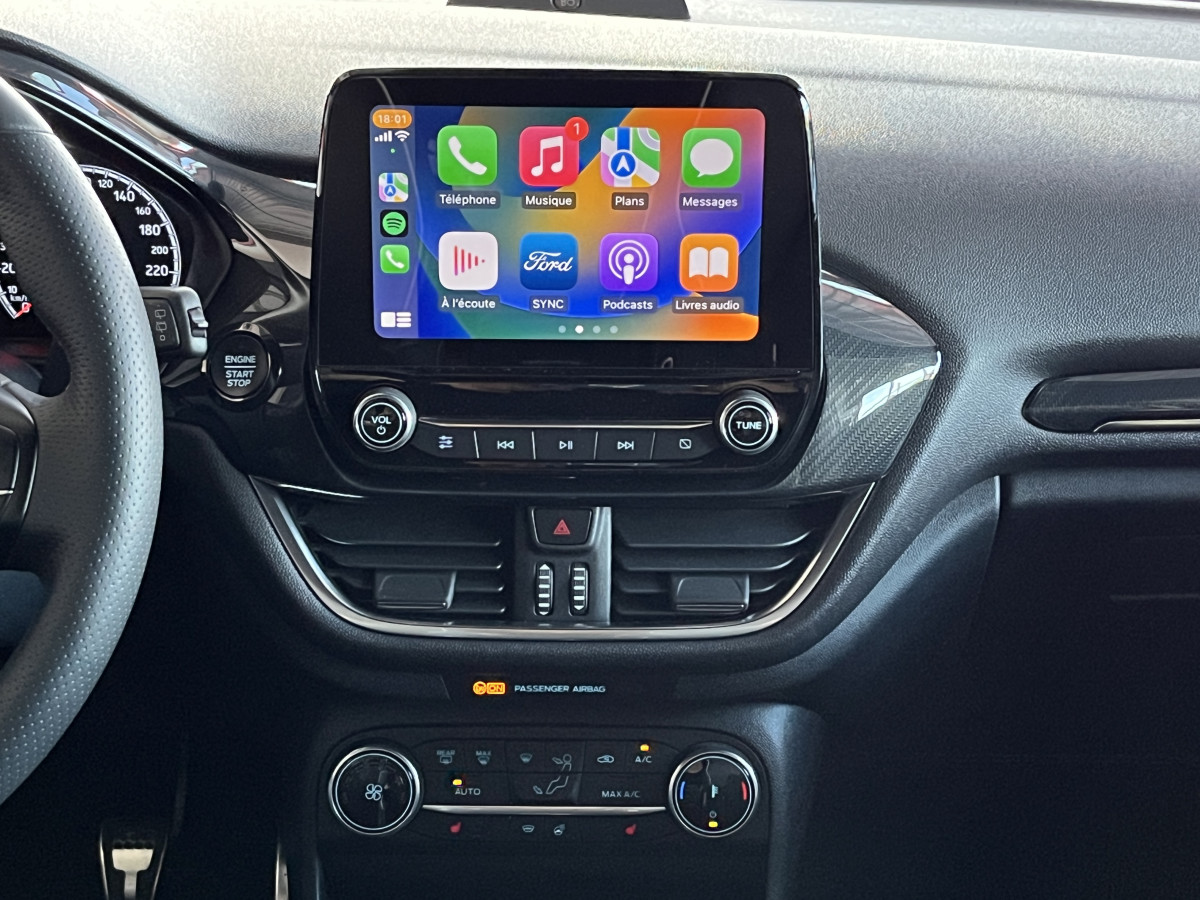 FORD FIESTA ST 1,5 200 PACK PERFORMANCE GPS APPLE CARPLAY REGULATEUR KEYLESS PACK HIVER ETAT NEUF