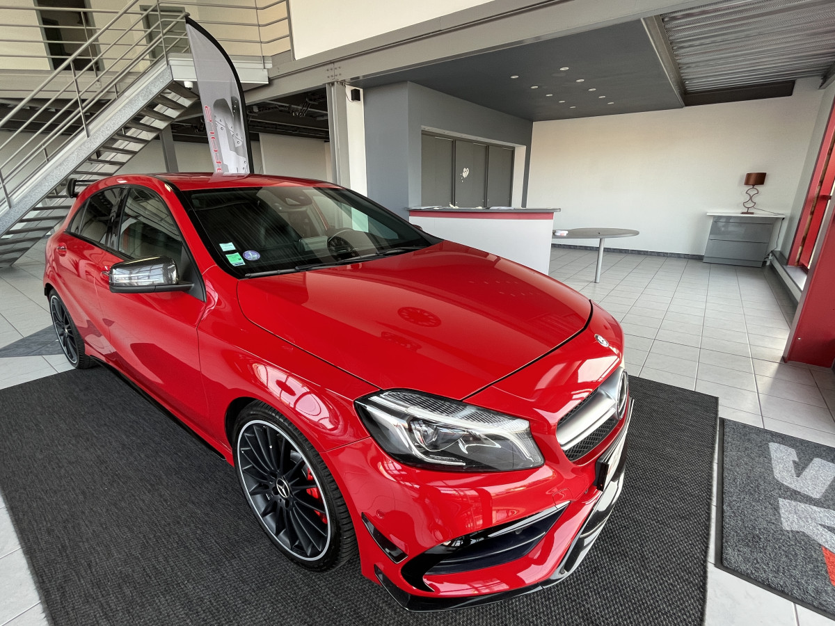 MERCEDES A 45 AMG 2,0 381 DCT7 PACK AERO GPS CAMERA FEUX FULL LED HIFI HARMAN/KARDON REGULATEUR EXCELLENT ETAT