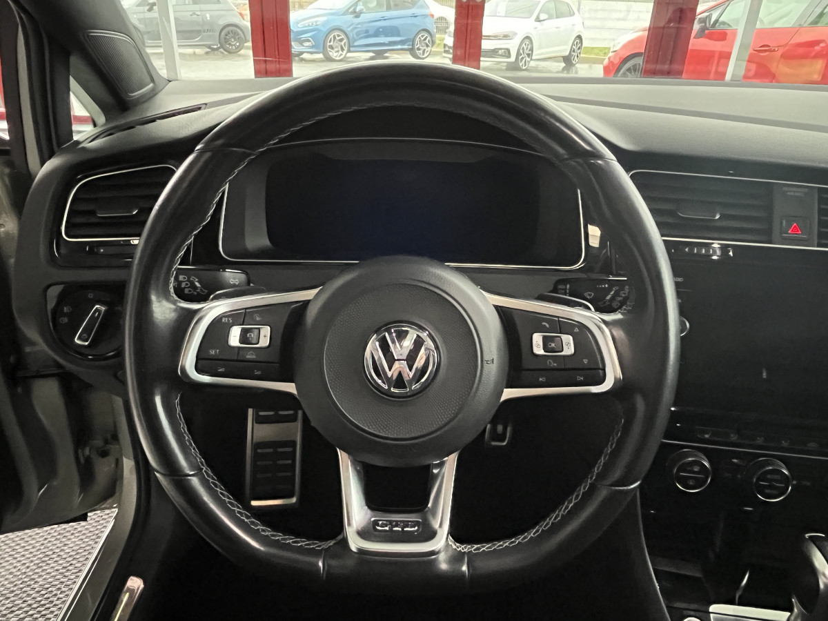 VOLKSWAGEN GOLF 7 GTD 2,0 TDI 184 DSG7 FACELIFT TOIT PANO GPS CAMERA ACC DCC  CARPLAY, DIGITAL COCKPIT, PALETTES AU VOLANT FULL LED FULL CUIR JANTE 19 SANTIAGO KEYLESS   EXCELLENT ETAT