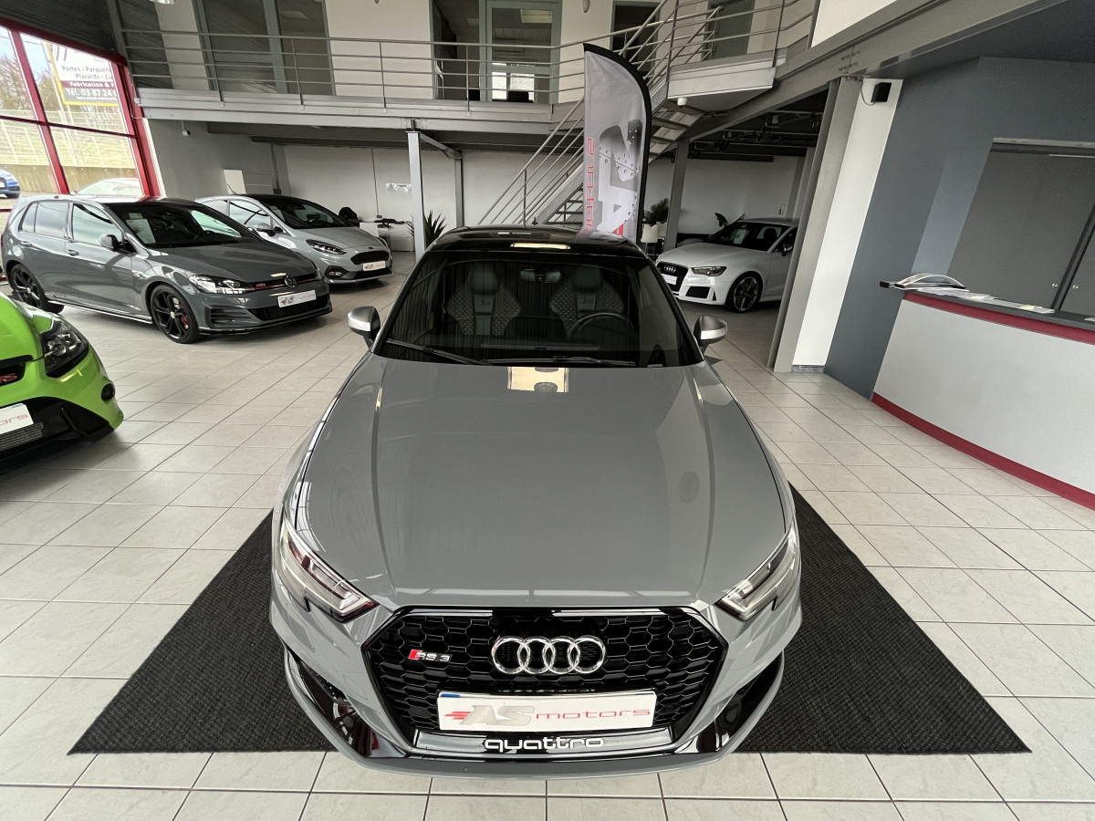 AUDI RS3 SPORTBACK 2,5 TFSI 400 S-TRONIC 7 QUATTRO GPS APPLE CARPLAY CAMERA MAGNETIC RIDE DRIVE SELECT SIEGES RS ECHAPPEMENT RS HIFI B&O JANTE ROTOR  ETAT NEUF