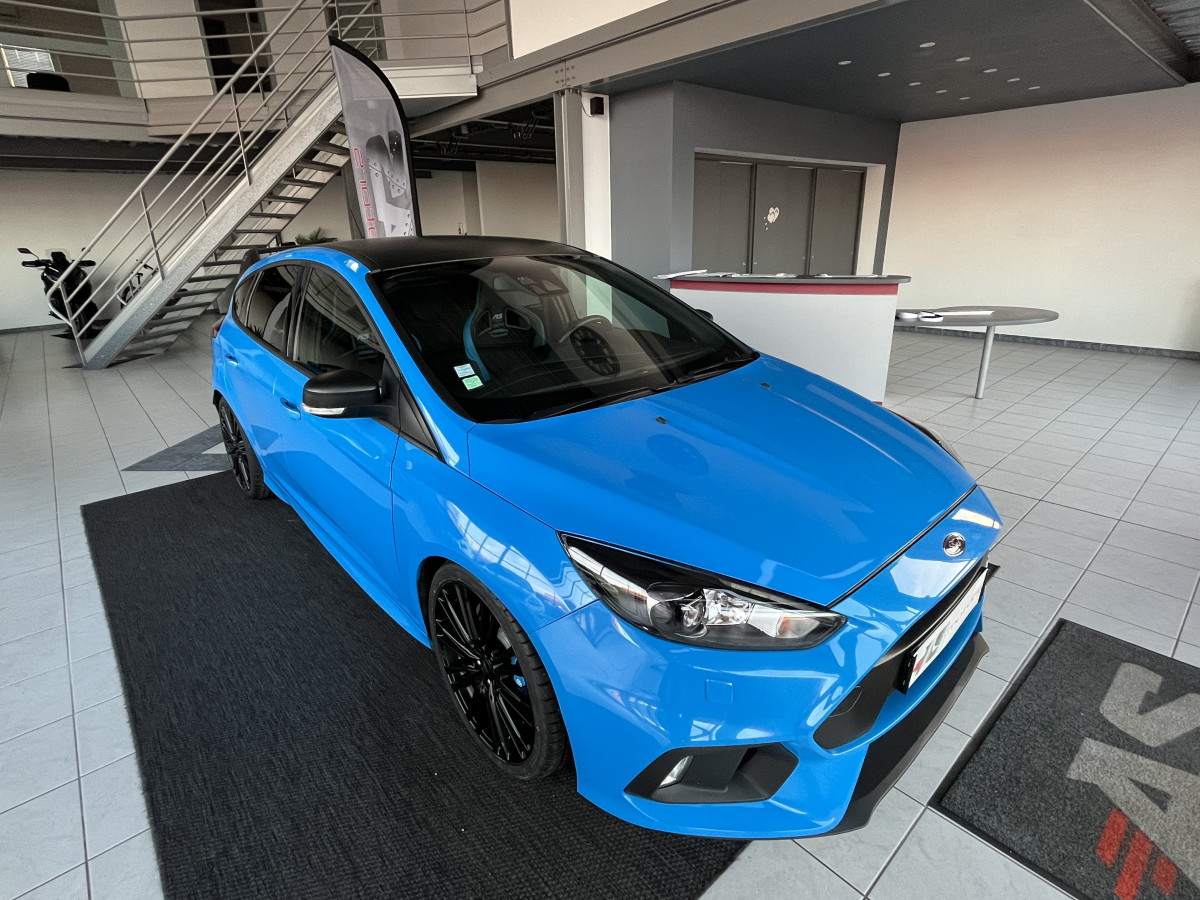 FORD FOCUS RS 2,3 350 4X4 BLUE AND BLACK EDITION PERFORMANCE GPS CAMERA  APPLE CAR PLAY HIFI SONY KEYLESS REGULATEUR FEUX BI-XENON EXCELLENT ETAT