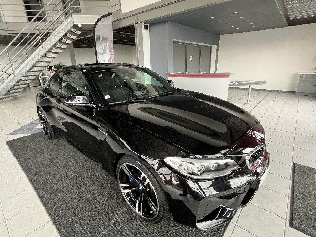 BMW M2 COUPE 3,0 370 DKG7 TOIT PANO OUVRANT  GPS CAMERA KEYLESS  BI-XENON FULL CUIR CARBON PAS DE MALUS EXCELLENT ETAT