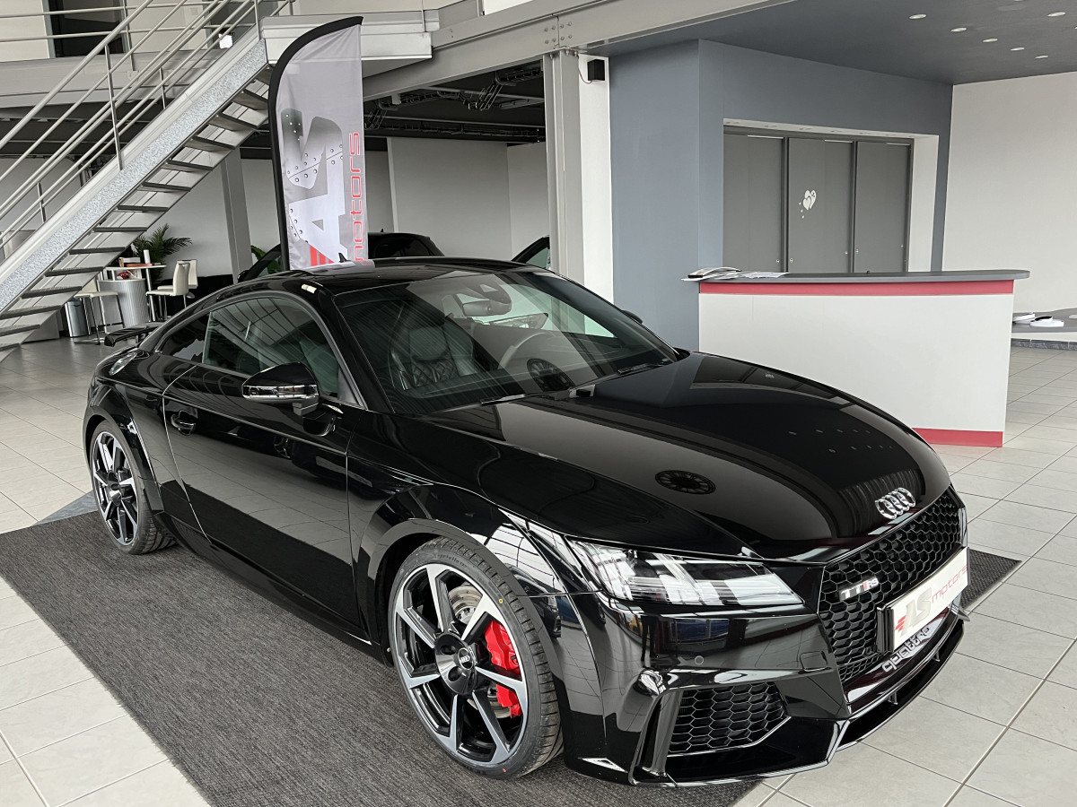 AUDI TTRS 2,5 TFSI 400 QUATTRO S-TRONIC 7 GPS CAMERA AUDI MAGNETIC RIDE KEYLESS APPLE CARPLAY DRIVE SELECT REGULATEUR ECHAPPEMENT RS DIGITAL COCKPIT  PACK CARBON HIFI B&O SIEGES RS FEUX FULL LED ETAT NEUF