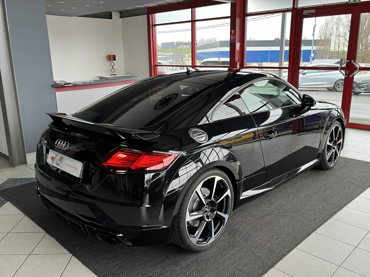 AUDI TTRS 2,5 TFSI 400 QUATTRO S-TRONIC 7 GPS CAMERA AUDI MAGNETIC RIDE KEYLESS APPLE CARPLAY DRIVE SELECT REGULATEUR ECHAPPEMENT RS DIGITAL COCKPIT  PACK CARBON HIFI B&O SIEGES RS FEUX FULL LED ETAT NEUF