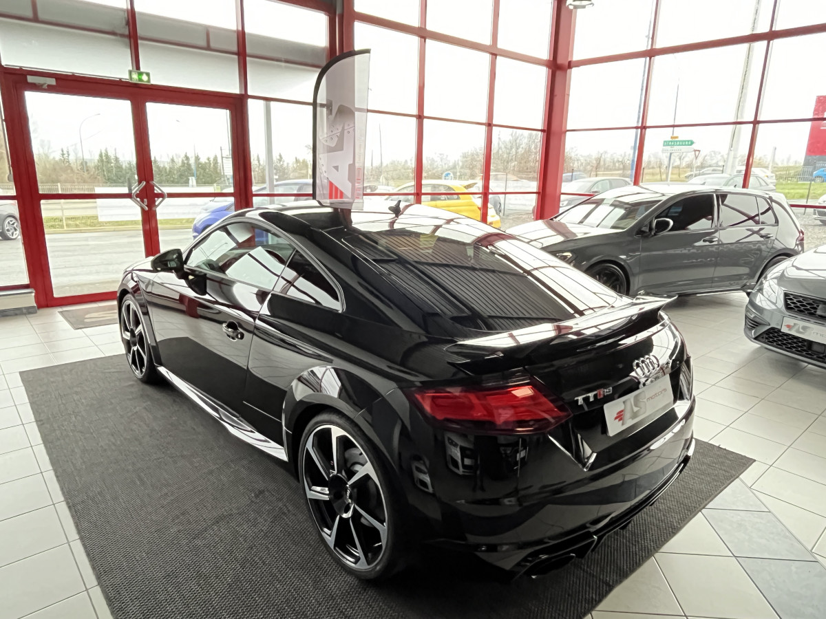 AUDI TTRS 2,5 TFSI 400 QUATTRO S-TRONIC 7 GPS CAMERA AUDI MAGNETIC RIDE KEYLESS APPLE CARPLAY DRIVE SELECT REGULATEUR ECHAPPEMENT RS DIGITAL COCKPIT  PACK CARBON HIFI B&O SIEGES RS FEUX FULL LED ETAT NEUF