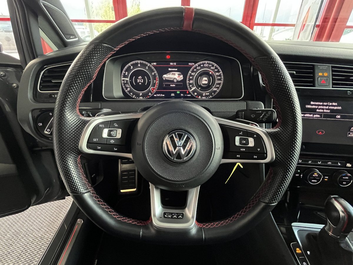 VOLKSWAGEN GOLF  7 TCR  2,0 TSI 290 DSG7 GPS CAMERA APPLE CARPLAY  ACC FULL LED  HIFI DYNAUDIO  DIGITAL COCKPIT POT AKRAPOVIC JANTES 19 EXCELLENT ETAT