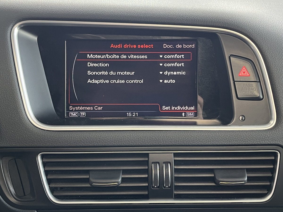 AUDI SQ5 TDI V6 326 COMPETITION BVA8 QUATTRO TOIT PANORAMIQUE GPS CAMERA ATTELAGE KEYLESS HIFI B&O REGULATEUR ADAPTATIF  PACK CARBON  DRIVE SELECT EXCELLENT ETAT