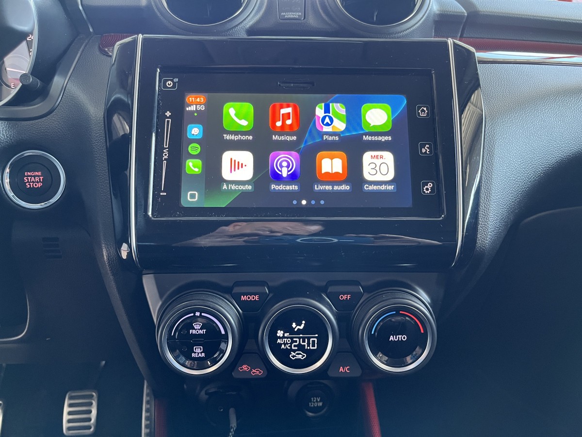 SUZUKI SWIFT SPORT 1,4 129 HYBRID GPS CAMERA FULL LED REGULATEUR LIMITEUR KEYLESS FULL LED APPLE CARPLAY PARK PILOT EXCELLENT ETAT