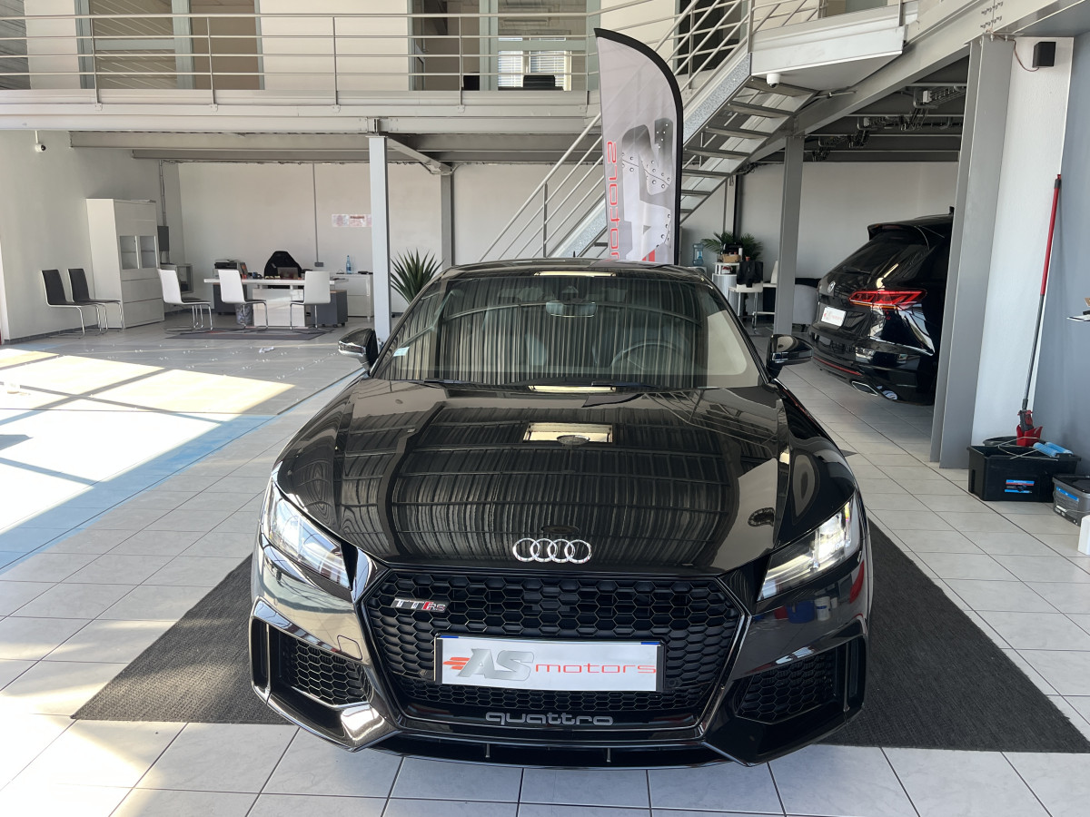 AUDI TTRS 2,5 TFSI 400 QUATTRO S-TRONIC 7 GPS CAMERA AUDI MAGNETIC RIDE APPLE CARPLAY DRIVE SELECT REGULATEUR LIMITEUR  ECHAPPEMENT RS HIFI B&O SIEGES RS FEUX FULL LED EXCELLENT ETAT