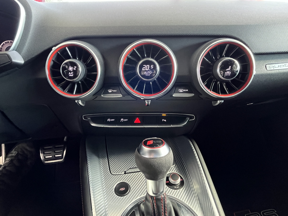 AUDI TTRS 2,5 TFSI 400 QUATTRO S-TRONIC 7 GPS CAMERA AUDI MAGNETIC RIDE APPLE CARPLAY DRIVE SELECT REGULATEUR LIMITEUR  ECHAPPEMENT RS HIFI B&O SIEGES RS FEUX FULL LED EXCELLENT ETAT