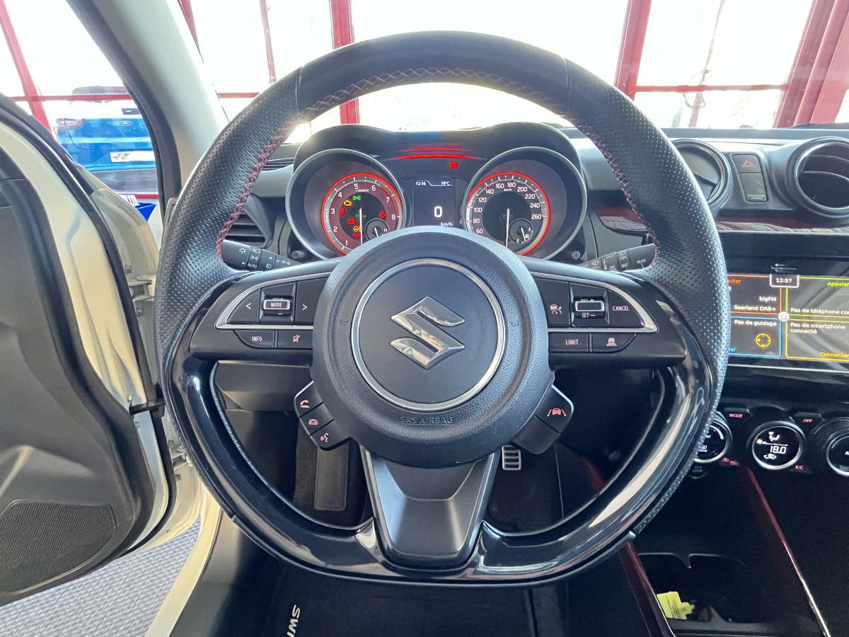 SUZUKI SWIFT SPORT 1,4 129 HYBRID GPS CAMERA FULL LED REGULATEUR LIMITEUR KEYLESS APPLE CARPLAY PARK PILOT EXCELLENT ETAT
