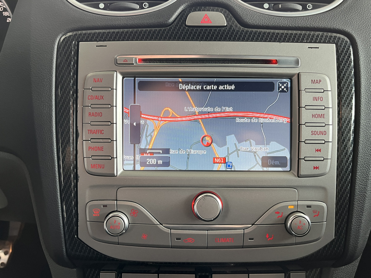 FORD FOCUS RS 2,5 305  PACK ELECTRIQUE GPS CAMERA PACK HIVER BLUETOOTH KEYLESS BI-XENON JANTES 19 SIEGES RECARO  DEUXIEME MAIN EXCELLENT ETAT