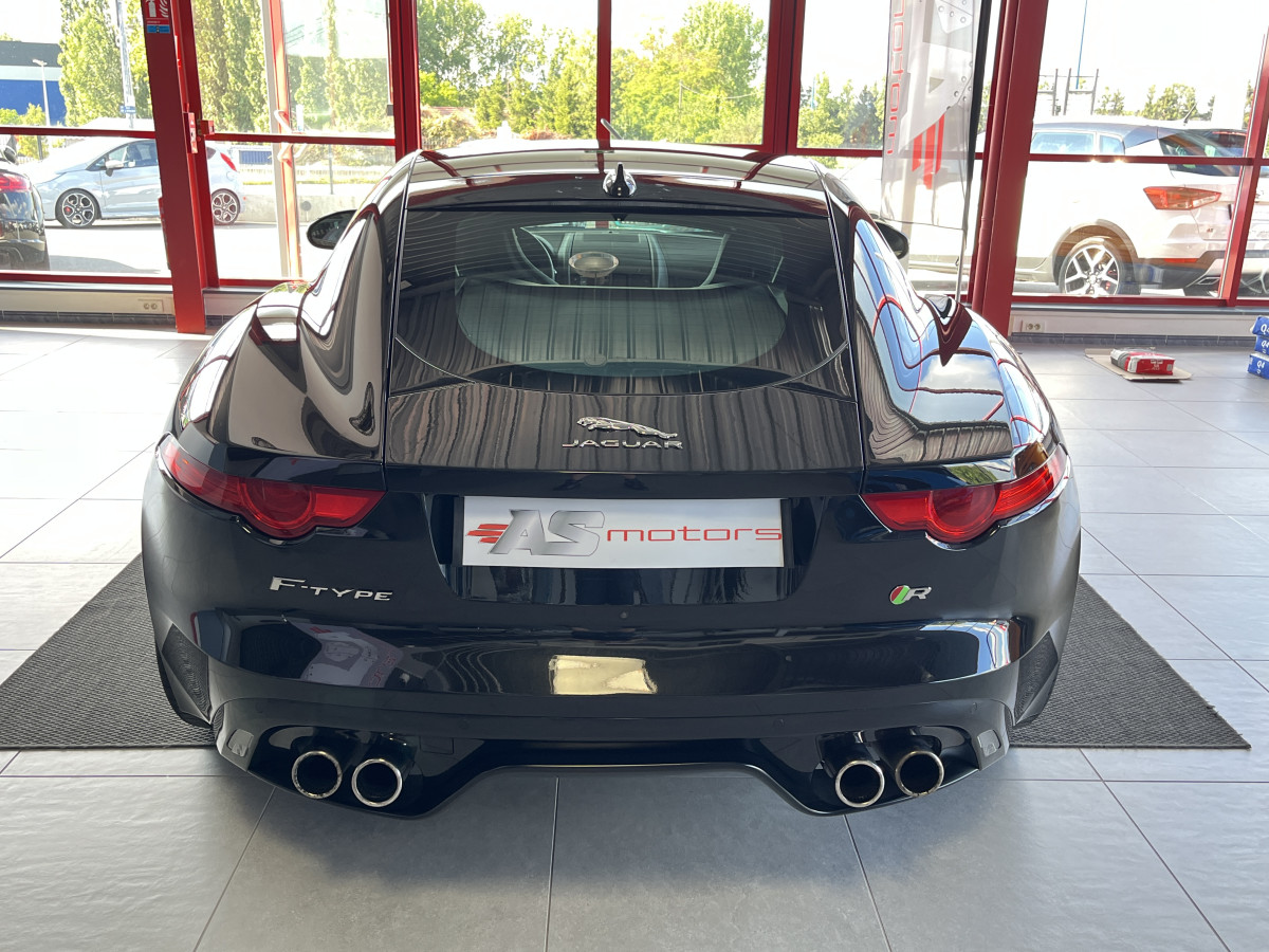 JAGUAR F-TYPE COUPE 5,0 V8 550 R BVA8 AWD TOIT PANORAMIQUE  GPS CAMERA BI-XENON HIFI MERIDIAN SIEGE PERFORMANCE REGULATEUR JANTES 20 ECHAPPEMENT SPORT A CLAPETS JANTES 20 EXCELLENT ETAT