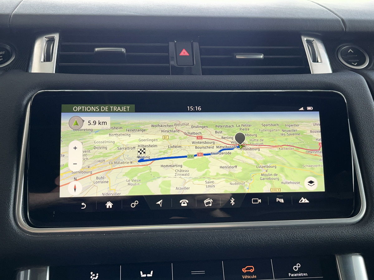 LAND ROVER RANGE ROVER SPORT 2,0 P400E PHEV 404 HSE 4X4  ATTELAGE TOIT PANORAMIQUE GPS CAMERA KEYLESS  REGULATEUR LIMITEUR HIFI MERIDIAN PHARES  MATRIX LED SUSPENSION PNEUMATIQUE JANTE 21 EXCELLENT ETAT